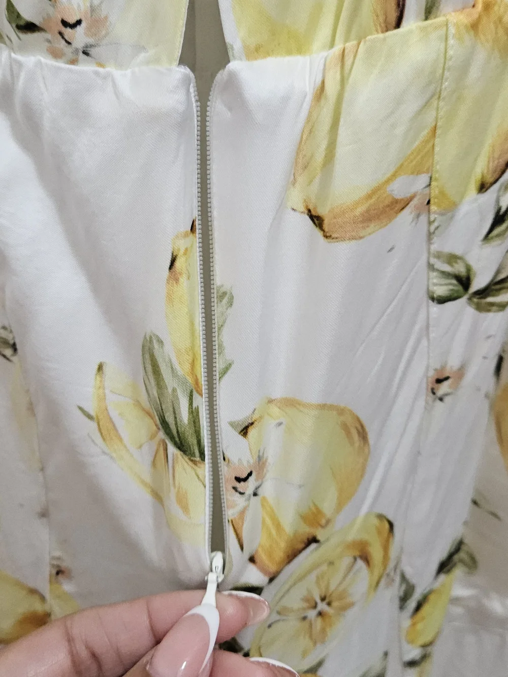 For Love And Lemons Limonada White Lemon-Print Cropped Jumpsuit